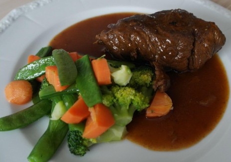 Roulade auf dem teller